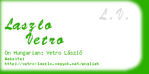 laszlo vetro business card