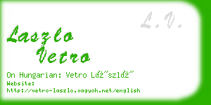 laszlo vetro business card